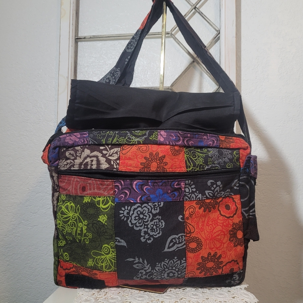 Cotton Multicoloured Patchwork Shoulder Messange … - image 3